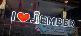 Huruf Timbul Akrilik Lampu