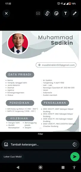 Mencari lowongan kerja bagian helper gudang