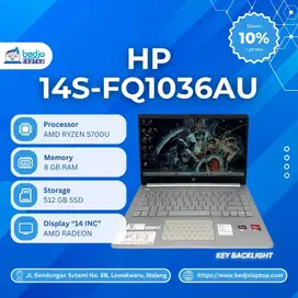 LAPTOP HP 14S-FQ1036AU TERAWET DI MALANG
