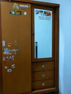 2 lemari baju kayu jati