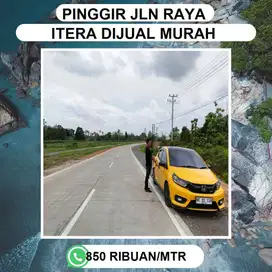 TANAH DEKAT KAMPUS ITERA DAN PINTU TOL NEMPEL ASPAL JALUR DUA ITERA