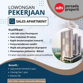 LOWONGAN SALES PROPERTI - BEKASI