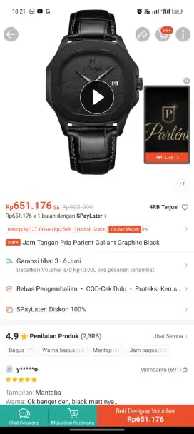 Parlent Gallant graphite black new original