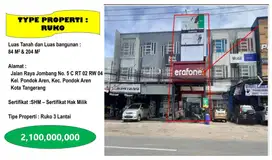DIJUAL RUKO SIAP PAKAI DI PUSAT KERAMAIAN PONDOK AREN – HANYA 2,1 M!