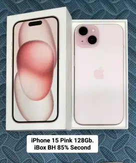 iPhone 15 Pink, ROM 128Gb. iBox BH 85% Second