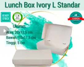 Paper lunch box ivory laminasi