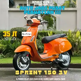 Piaggio Vespa SPRINT 150 3V Th 2014 WARNA ORANGE PERFECT CONDITION