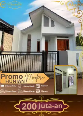 Rumah idaman 2 kamar akses strategis dekat jalan utama hanya 225juta
