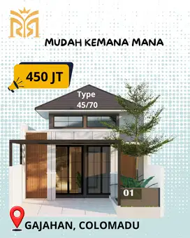 Rumah Setrategis Colomadu Sangat Murah