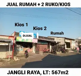 DIJUAL 2 RUKO + RUMAH PINGGIR JALAN JANGLI RAYA, SEMARANG