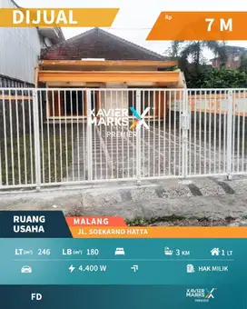 c100 Rumah Bisa Untuk Usaha strategis di Poros Soekarno Hatta Malang