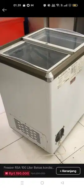 Freezer GEA baru 3 tahun, gress dinginnya