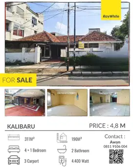 Rumah Harga 1.3 M dibawah NJOP Jalan Lebar di Senen Jakarta Pusat