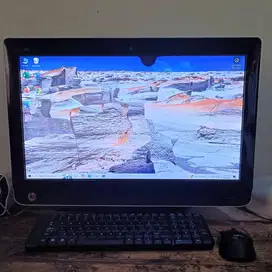 PC All in One HP core i5 Ram 8 GB SSD 128 GB + HDD 1 TB layar 21 inch