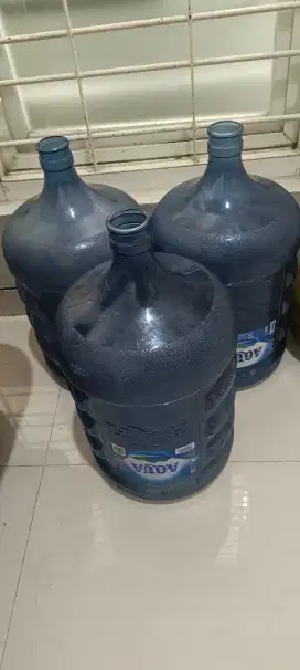 Dijual Galon Aqua Kosong – 5 Biji, Tidak Bocor