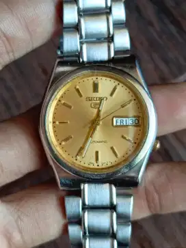 Jam Tangan Seiko 5 7S26 Gold Dial