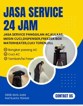 Service AC,Kulkas,Mesin Cuci,Freezerbox,24 Jam Taman