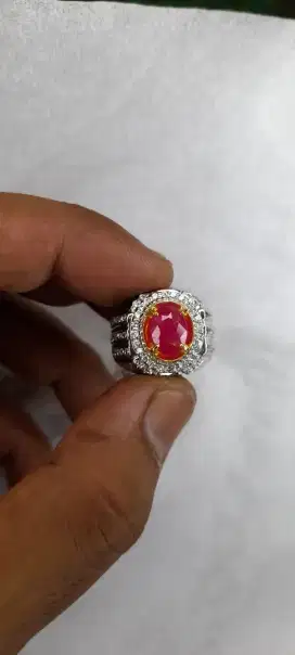 Batu ruby & cincin perak