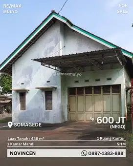 Dijual Tanah Beserta Gudang Cocok untuk Usaha