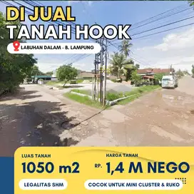 TANAH HOOK PINGGIR JALAN UTAMA FLAMBOYAN RAYA