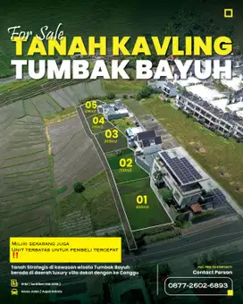 Dijual Tanah di Tumbak bayuh pinggir jalan raya utama