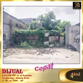 DIJUAL KAVLING 987 m² di Prepedan Cengkareng - Jakarta Barat - AP