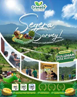 Jual Tanah Kavling dan Kebun Durian Dikelilingi Pegununganan Bogor