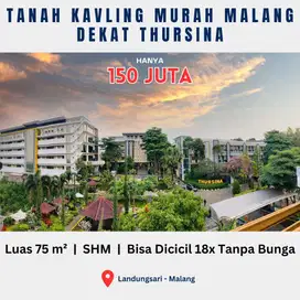 Tanah KAvling 100 Jutaan Klandungan Landungsari Malang Dekat UMM