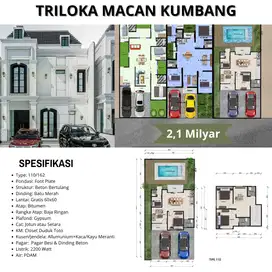Rumah American Clasic di Macan Kumbang: SHM & PBG Lengkap