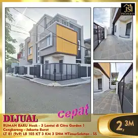 DIJUAL RUMAH BARU Hook 3 Lantai d Citra Garden 1 Cengkareng JakBar -SS