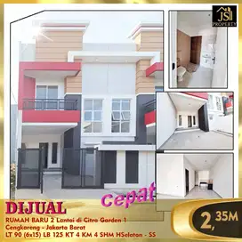 DIJUAL RUMAH BARU 2 Lantai di Citra Garden 1 Cengkareng JakBar - SS