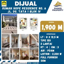 DIJUAL Rumah Full Furnish Siap Huni Tengah Kota Jl Daeng Tata 1