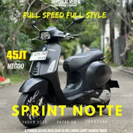 Jual cepat Piaggio Vespa SPRINT NOTTE 150 IGET ABS LED TAHUN 2019