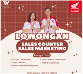 DIBUTUHKAN SEGERA - TIM SALES DEALER MOTOR HONDA