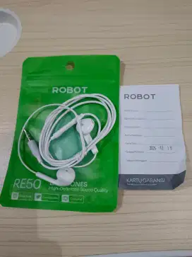 30rb BARU-Dijual Cepat Headset Merk ROBOT Earphone Bass ORIGINAL