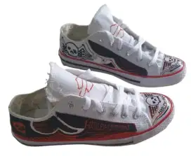 Sepatu harley davidson double wing skull dan flag skull