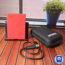 HDD Harddisk Hardisk External WD My Passport 2TB Merah Garansi Juni
