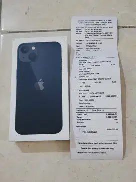 I Phone 13 128GB IBOX, warna Midnight, 100% New (Belum Aktif)