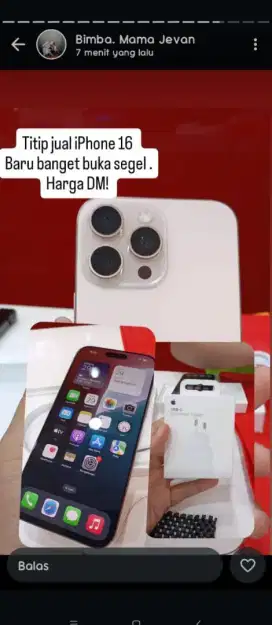 JUAL CEPAT ! IPHONE 16 PRO MAX 256