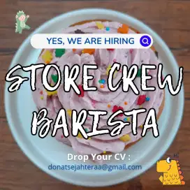 Loker Store Crew dan Barista Donat  dan Kopi Sejahtera