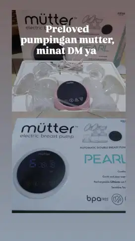 Pumpingan asi merk mutter pearl