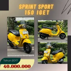 Piaggio Vespa SPRINT SPORT 150 IGET Tahun 2017 WARNA YELLOW