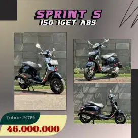 Piaggio Vespa SPRINT S 150 IGET ABS LED Th 2019 WARNA HITAM GLOSSY