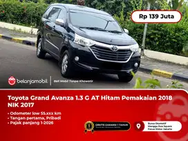 [ LOW KM ] Toyota Grand Avanza 1.3 G AT Hitam 2017/2018