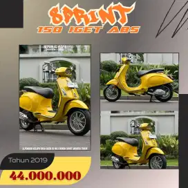 Piaggio Vespa SPRINT 150 IGET ABS Th 2019 WARNA KUNING