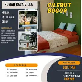 Rumah rasa villa dekat stasiun Cilebut dan pintu tol BORR Bogor