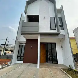 rumah 2 lantai murah spek bata merah
