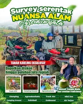 Jual kavling tanah wisata murah strategis