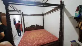 DIJUAL CEPAT TEMPAT TIDUR JATI UKIR 4 TIANG