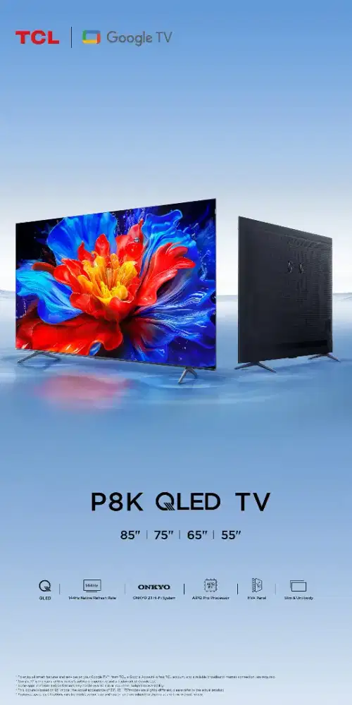 85 inch TCL 85P8K new product (Free 50S5K)